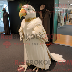 Maskotkarakter af en beige...