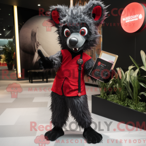 Maskot-karakter av en röd...