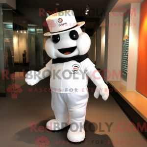 Maskot-karakter af en hvid...