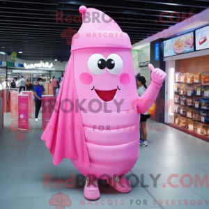 Mascot character of a Pink...