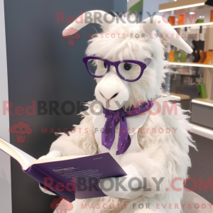 Maskottchen einer lila...