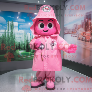 Maskottchenfigur einer Pink...