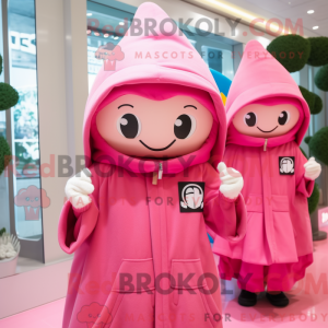 Maskotkarakter av en Pink...