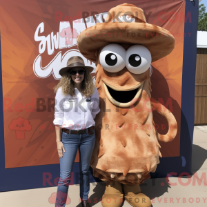 Mascot character of a Brown...