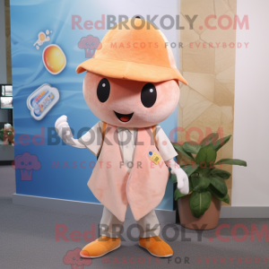 Maskotkarakter af en Peach...