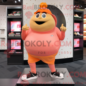 Maskot karakter af en Peach...