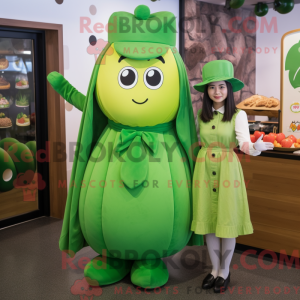Mascot character of a Green...