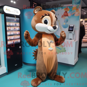 Mascot character of a Brown...