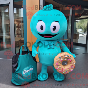 Mascot character of a Teal...