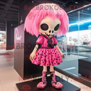 Mascot character of a Pink...