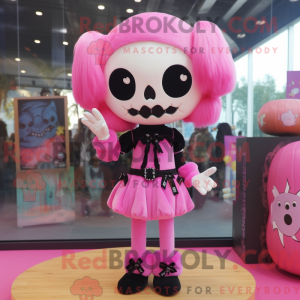 Mascot character of a Pink...