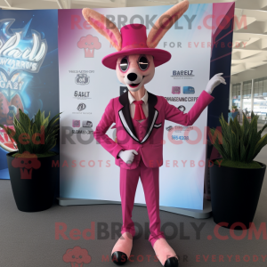 Mascot character of a Pink...