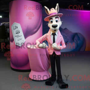 Maskottchen einer rosa...