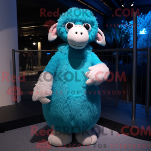 Mascot character of a Cyan...