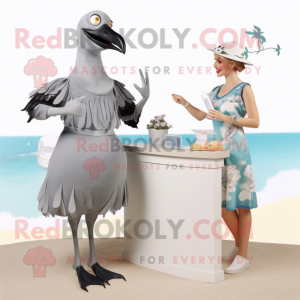 Gray Seagull maskot kostume...