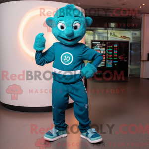 Mascot character of a Teal...