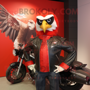 Red Falcon maskot kostume...