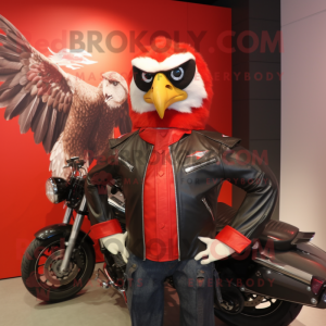 Red Falcon maskot drakt...