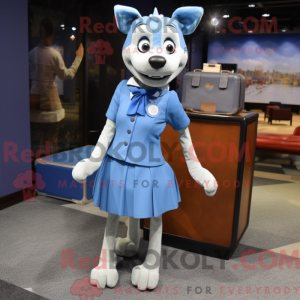 Mascot character of a Blue...