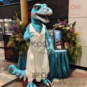Mascot character of a Teal...