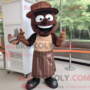 Maskot postava Brown Bbq...