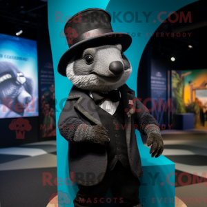 Maskot karakter af en sort...