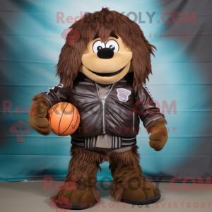 Mascot character of a Brown...