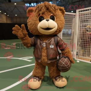 Mascot character of a Brown...