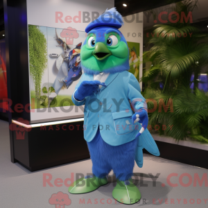 Postava maskota Green Blue...