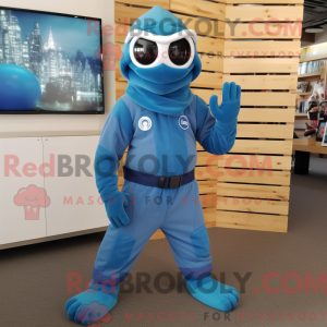 Maskotkarakter af en Blue...