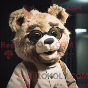 Mascot character of a Beige...