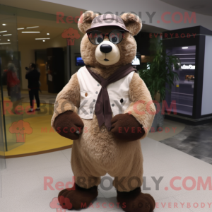 Mascot character of a Beige...