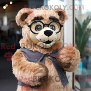 Maskottchen eines beigen...