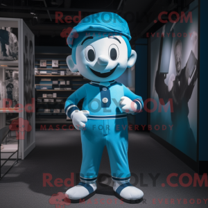 Mascot character of a Cyan...