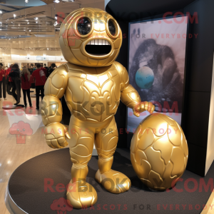 Maskottchen eines goldenen...