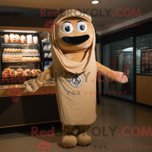 Mascot karakter van een Tan...
