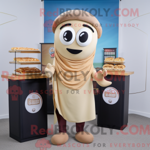 Mascot character of a Tan...