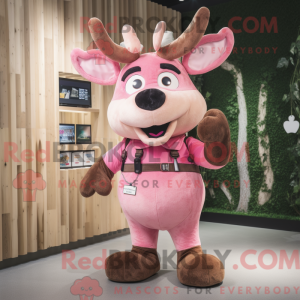 Mascot character of a Pink...