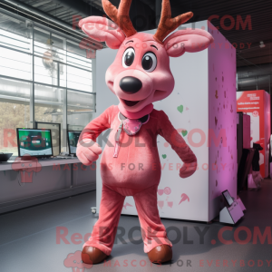 Mascot character of a Pink...
