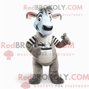 Maskot karakter af en grå...