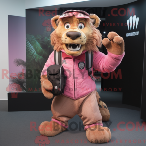 Mascot character of a Pink...