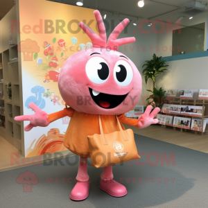 Peach Crab maskot kostume...