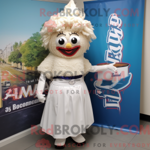 Mascot character of a White...