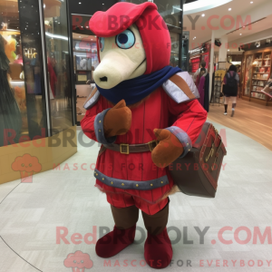 Maskottchen eines roten...