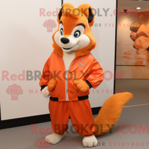 Maskottchen eines Orange...