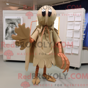 Mascot character of a Tan...