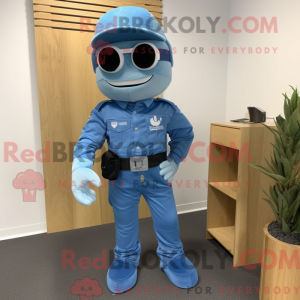 Mascot character of a Blue...