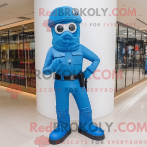 Mascot character of a Blue...