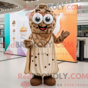 Mascot character of a Tan...