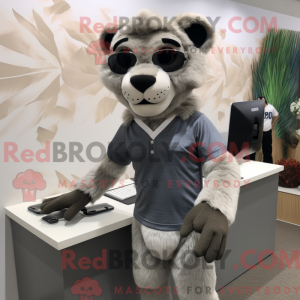 Maskottchen eines grauen...